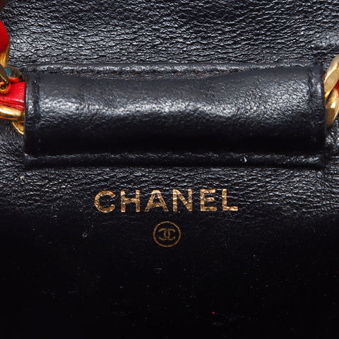 CHANEL Mini Velour Pouch Shoulder Bag Red WS14357