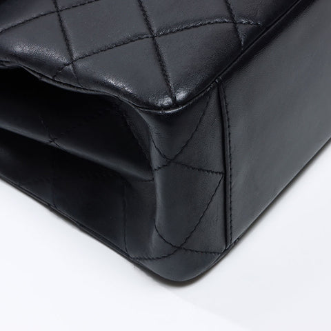 CHANEL No. 7 2002-2003 Lambskin Matelasse Shoulder Bag black WS14358