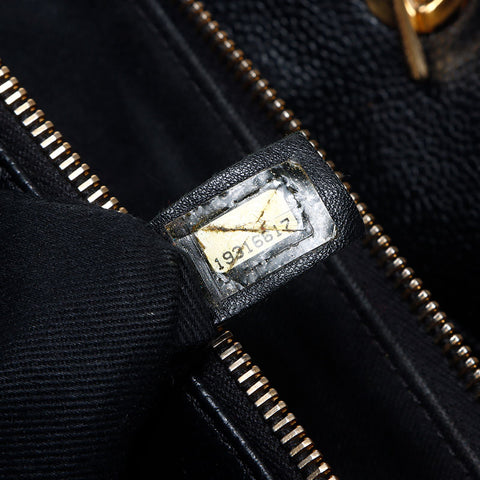 シャネル CHANEL 19番台 キャビアスキン ココマーク 2013 ショルダーバッグ ブラック WS14359