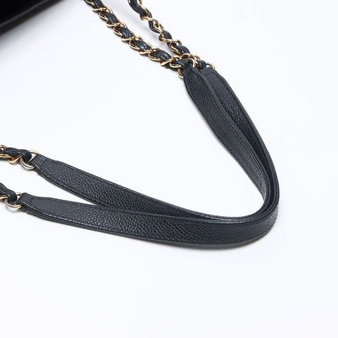 シャネル CHANEL 19番台 キャビアスキン ココマーク 2013 ショルダーバッグ ブラック WS14359