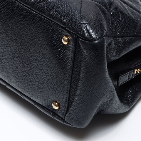 シャネル CHANEL 19番台 キャビアスキン ココマーク 2013 ショルダーバッグ ブラック WS14359