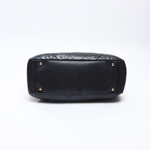 シャネル CHANEL 19番台 キャビアスキン ココマーク 2013 ショルダーバッグ ブラック WS14359