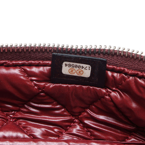 CHANEL No. 17 2012-2013 Christmas Limited Edition Nylon Laptop PC Case Clutch bag black WS14361