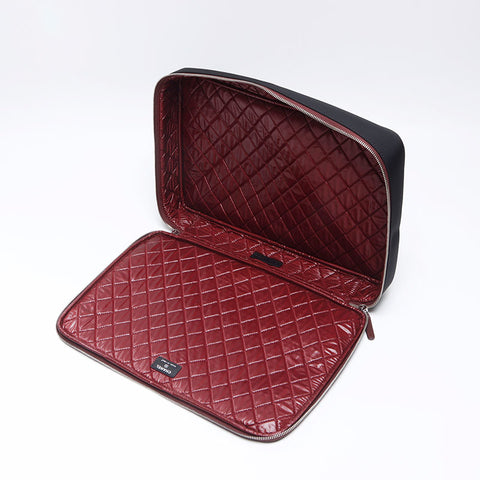 CHANEL No. 17 2012-2013 Christmas Limited Edition Nylon Laptop PC Case Clutch bag black WS14361