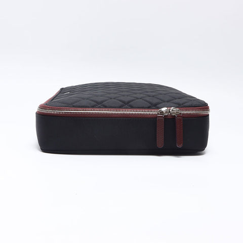 CHANEL No. 17 2012-2013 Christmas Limited Edition Nylon Laptop PC Case Clutch bag black WS14361