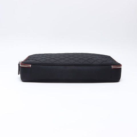 CHANEL No. 17 2012-2013 Christmas Limited Edition Nylon Laptop PC Case Clutch bag black WS14361