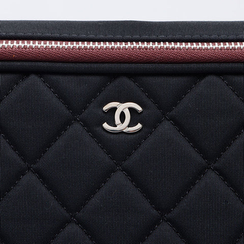 CHANEL No. 17 2012-2013 Christmas Limited Edition Nylon Laptop PC Case Clutch bag black WS14361