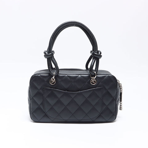 CHANEL 10 series 2005-2006 Mini Cambon Line Mini Boston Handbag black WS14363