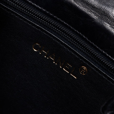 CHANEL Velour Camellia Mini Shoulder Bag black WS14364