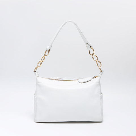 シャネル CHANEL 8番台 2003-2004 ココマーク キャビアスキン ショルダーバッグ ホワイト WS14365