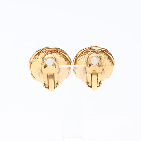CHANEL COCO Mark Round 95P 1995 Earring gold WS14366