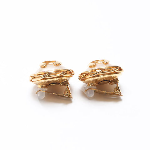CHANEL COCO Mark Round 95P 1995 Earring gold WS14366