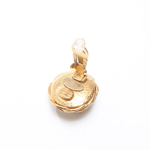 CHANEL COCO Mark Round 95P 1995 Earring gold WS14366