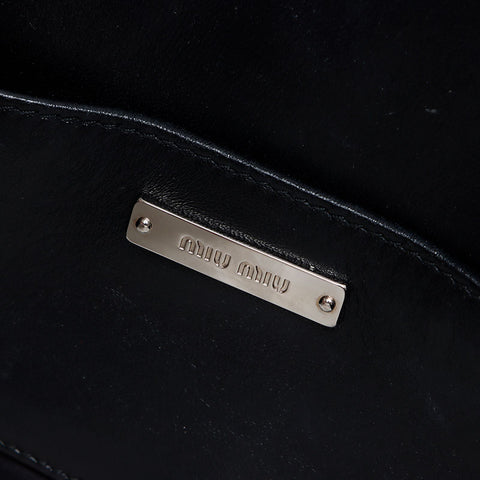 Miu Miu Mini Matelasse Crystal Shoulder Bag black WS14368
