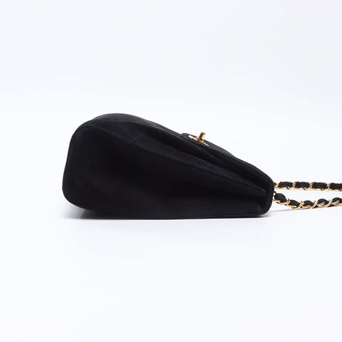 シャネル CHANEL 5番台 スエード ワイルドステッチ 1997-1999 ショルダーバッグ ブラック WS14372
