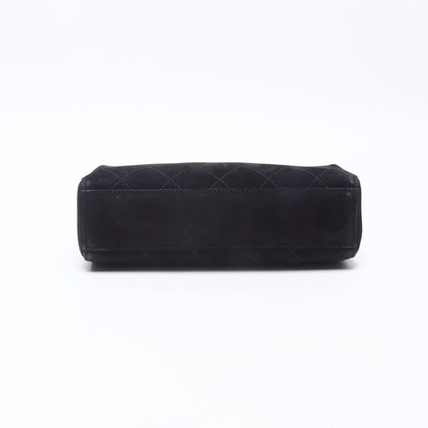 シャネル CHANEL 5番台 スエード ワイルドステッチ 1997-1999 ショルダーバッグ ブラック WS14372