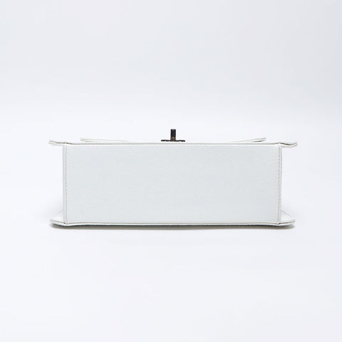 CHANEL No.5 Turnlock COCO Mark 1997-1999 Shoulder Bag white WS14373