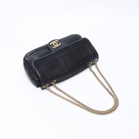 CHANEL 12th Push Lock COCO Mark ChainShoulder Shoulder Bag black WS14374