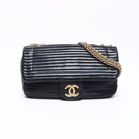 CHANEL 12th Push Lock COCO Mark ChainShoulder Shoulder Bag black WS14374