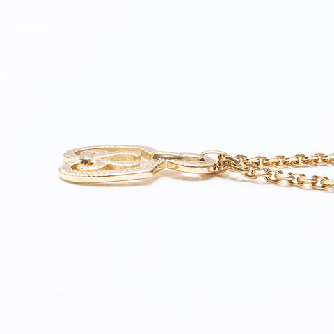 Christian Dior Ribbon motif Necklace gold WS14381