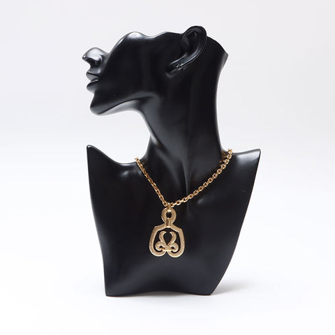 Christian Dior Ribbon motif Necklace gold WS14381