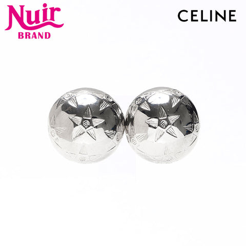CELINE Star Motif Round Earring Silver WS14382