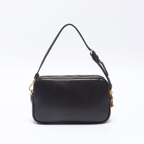 ミュウ ミュウ Miu Miu スタッズ ポーチ ハンドバッグ ブラック WS14388