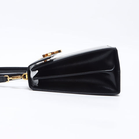 サルヴァトーレフェラガモ Salvatore Ferragamo ガンチーニ レザー 2way ハンドバッグ ブラック WS14389