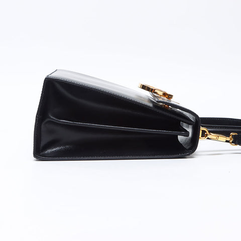 サルヴァトーレフェラガモ Salvatore Ferragamo ガンチーニ レザー 2way ハンドバッグ ブラック WS14389