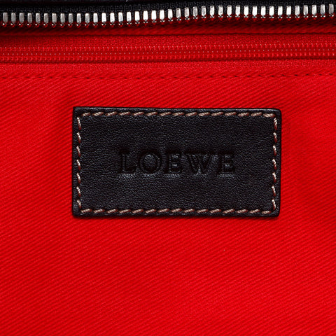 ロエベ LOEWE ショッパーバッグ ハンドバッグ ロゴ レザー　アナグラム トートバッグ ブラック WS14390