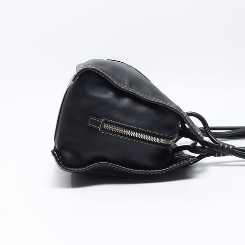 ロエベ LOEWE ショッパーバッグ ハンドバッグ ロゴ レザー　アナグラム トートバッグ ブラック WS14390