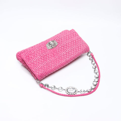 Miu Miu Materasse Crystal Shoulder Bag pink WS14393