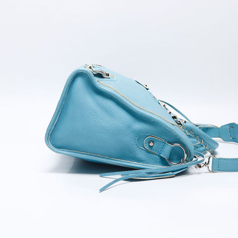 バレンシアガ BALENCIAGA シティ ラージ 水色 ライトブルー ショルダーバッグ ブルー WS14394