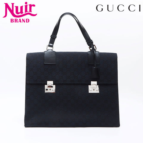 GUCCI Briefcase in GG canvas Handbag black WS14395