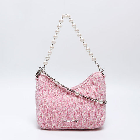 ミュウ ミュウ Miu Miu ニット パール ウール チェーン