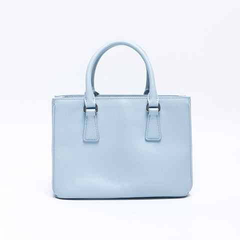 プラダ PRADA サフィアーノ リュクス 2way 水色 ライトブルー スモール ガレリア ショルダーバッグ ブルー WS14397