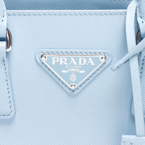 プラダ PRADA サフィアーノ リュクス 2way 水色 ライトブルー スモール ガレリア ショルダーバッグ ブルー WS14397
