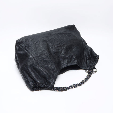 シャネル CHANEL 10番台 2005-2006 デカ ココマーク ショルダーバッグ ブルー WS14398