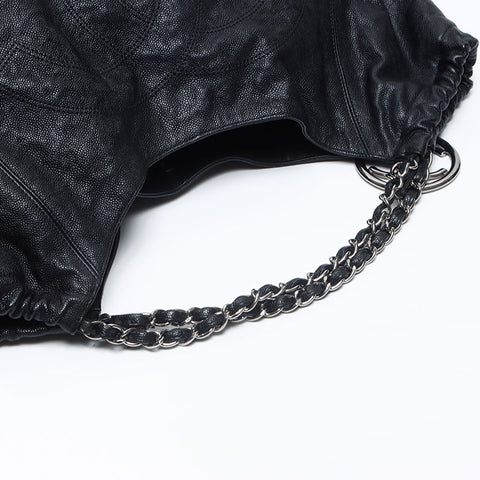 シャネル CHANEL 10番台 2005-2006 デカ ココマーク ショルダーバッグ ブルー WS14398