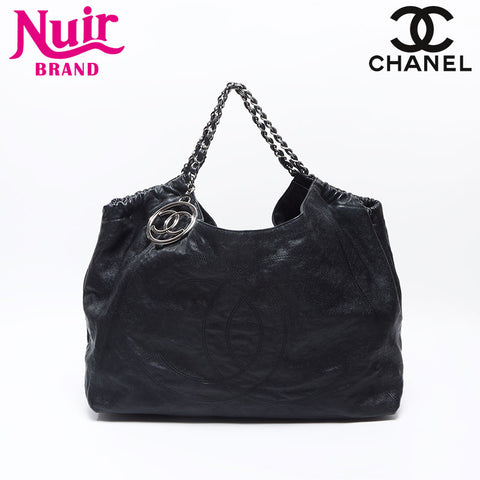 シャネル CHANEL 10番台 2005-2006 デカ ココマーク ショルダーバッグ ブルー WS14398
