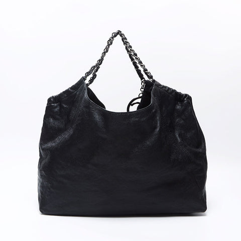 シャネル CHANEL 10番台 2005-2006 デカ ココマーク ショルダーバッグ ブルー WS14398
