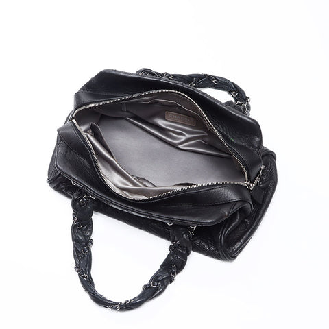 CHANEL No. 11 2007-2008 Lady Blade Shoulder Bag black WS14399