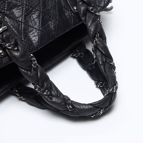 CHANEL No. 11 2007-2008 Lady Blade Shoulder Bag black WS14399
