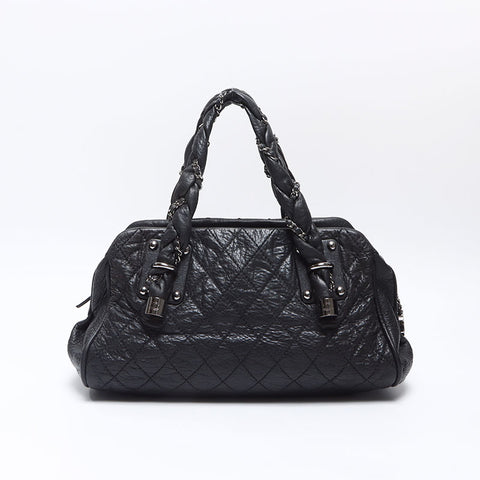 CHANEL No. 11 2007-2008 Lady Blade Shoulder Bag black WS14399