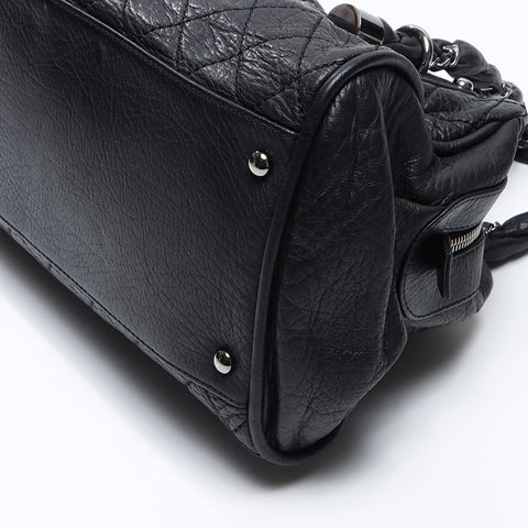 CHANEL No. 11 2007-2008 Lady Blade Shoulder Bag black WS14399