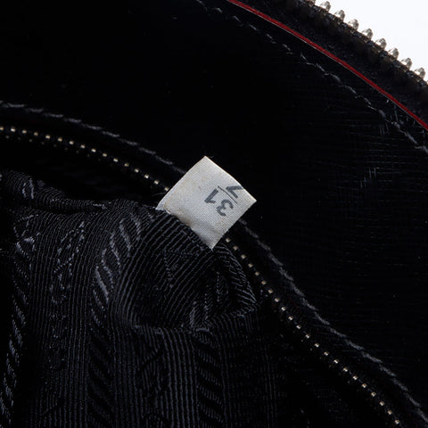 PRADA Saffiano 奢华皮革背包背包黑色 WS14400