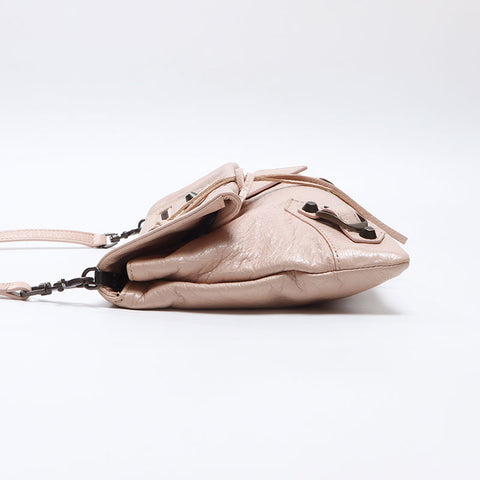 BALENCIAGA Envelope Leather Shoulder Bag pink WS14401