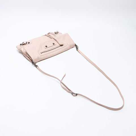 BALENCIAGA Envelope Leather Shoulder Bag pink WS14401