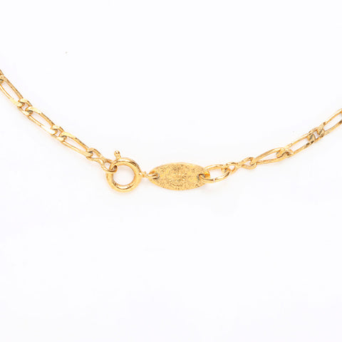 CHANEL COCO Mark Rhinestone 1980s Necklace gold WS14404