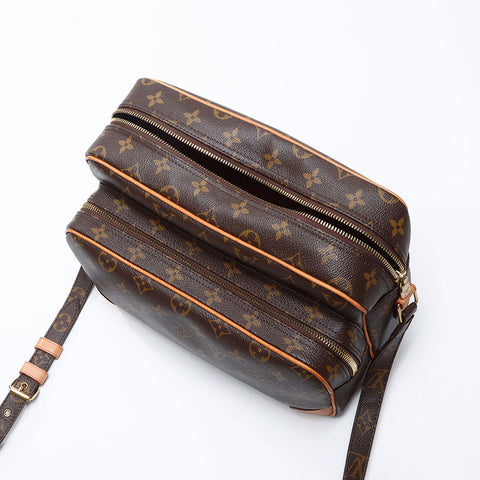 LOUIS VUITTON 2009 Monogram Nile Shoulder Bag Brown WS14406